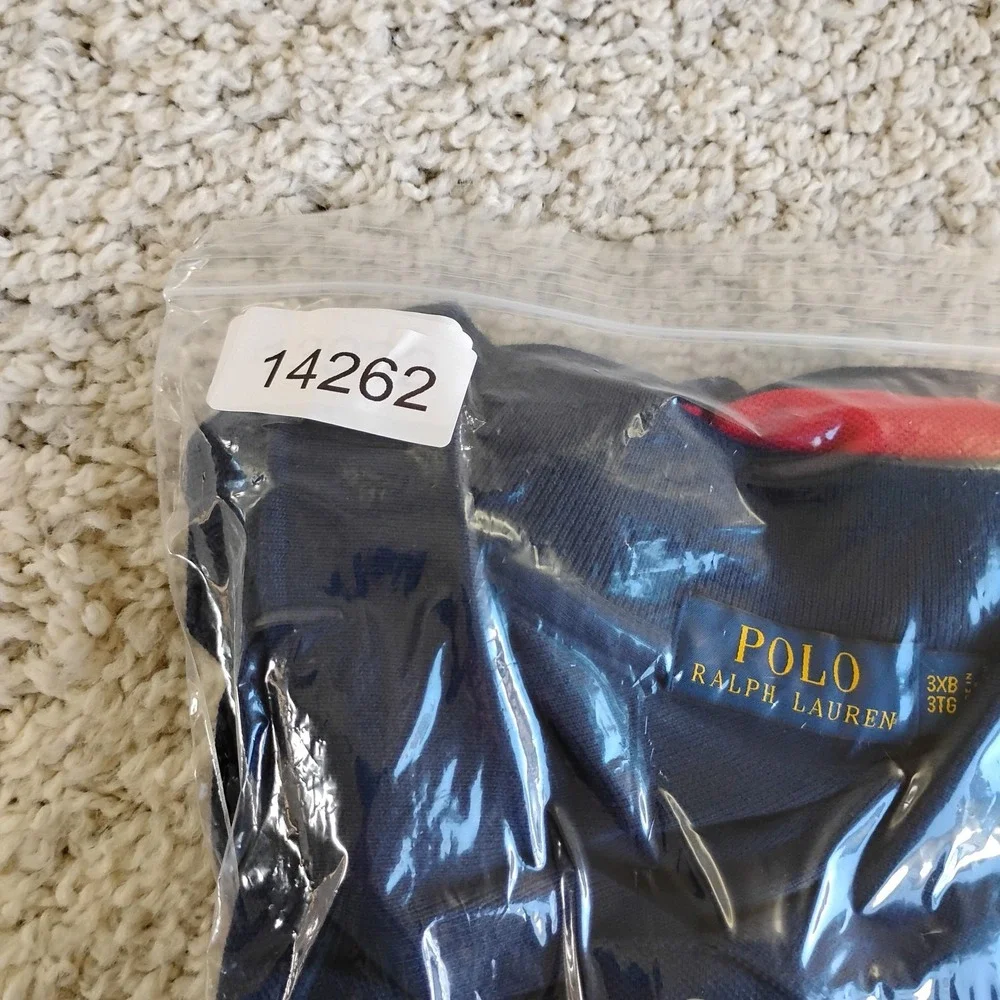 Polo Ralph Lauren Shirt Mens 3XB 3XL Blue Striped Rainbow Pony Designer Preppy